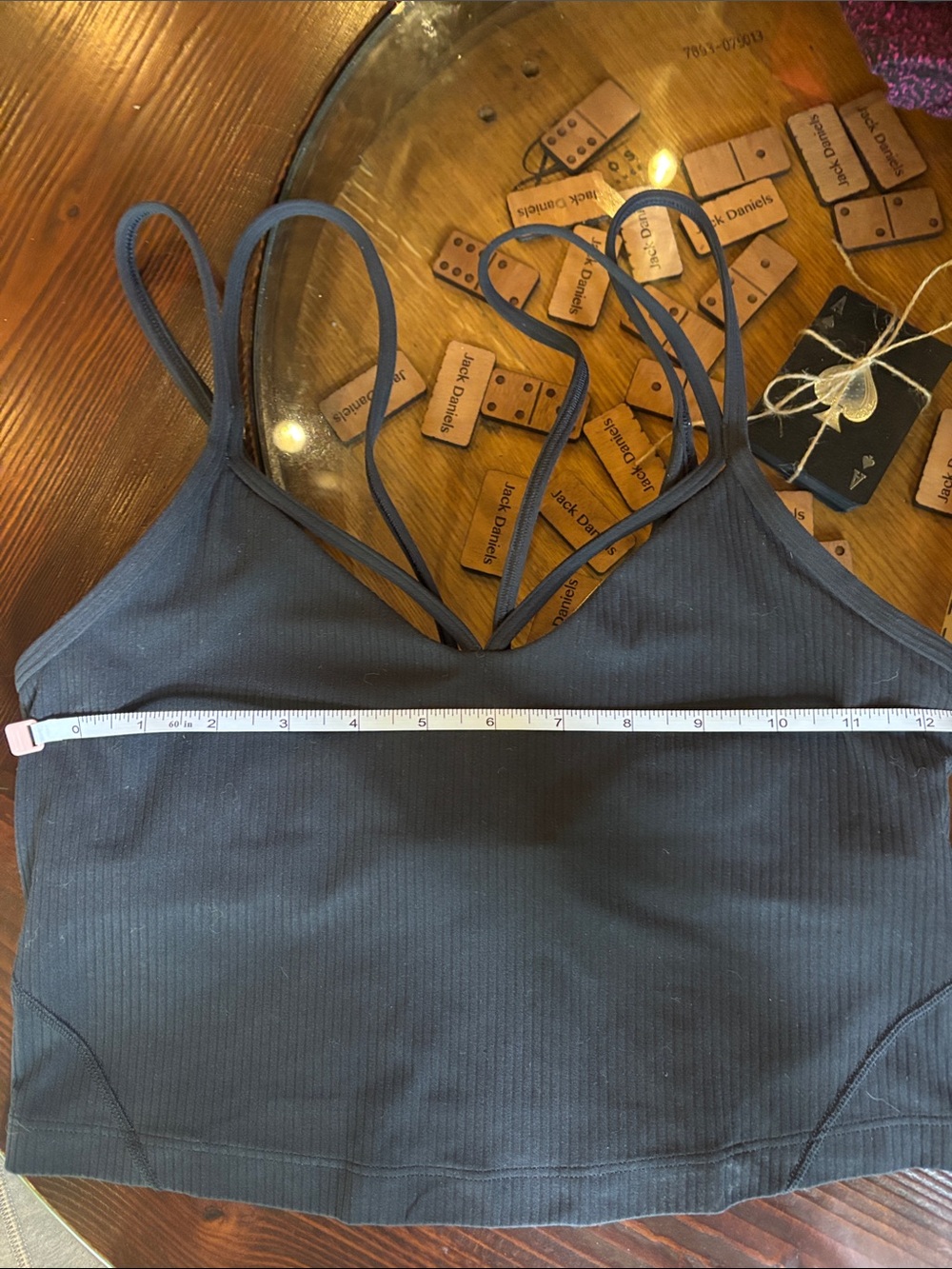 Lululemon Black Ribbed Strappy Bralette Top